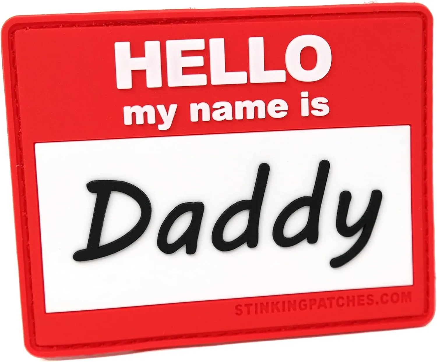 Hello My Name is Daddy PVC Hook and Loop Patch | Funny Tactical Patch for Diaper Bags and Daddy Gear