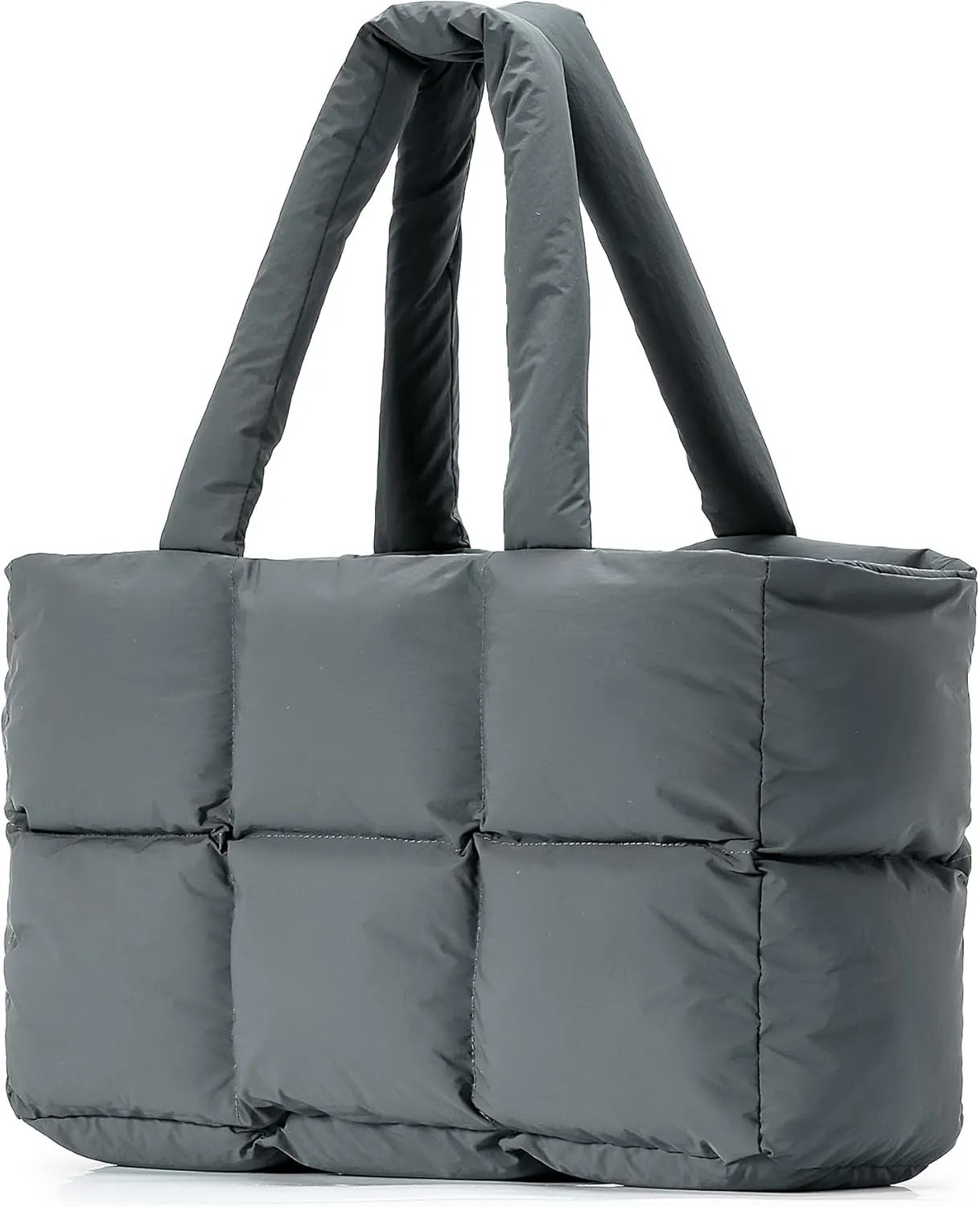 Herald Puffer Tote Bag for Women, Large Quilted Puffy Handbag Lightweight Satchel Purse for Work Travel Gym Shop