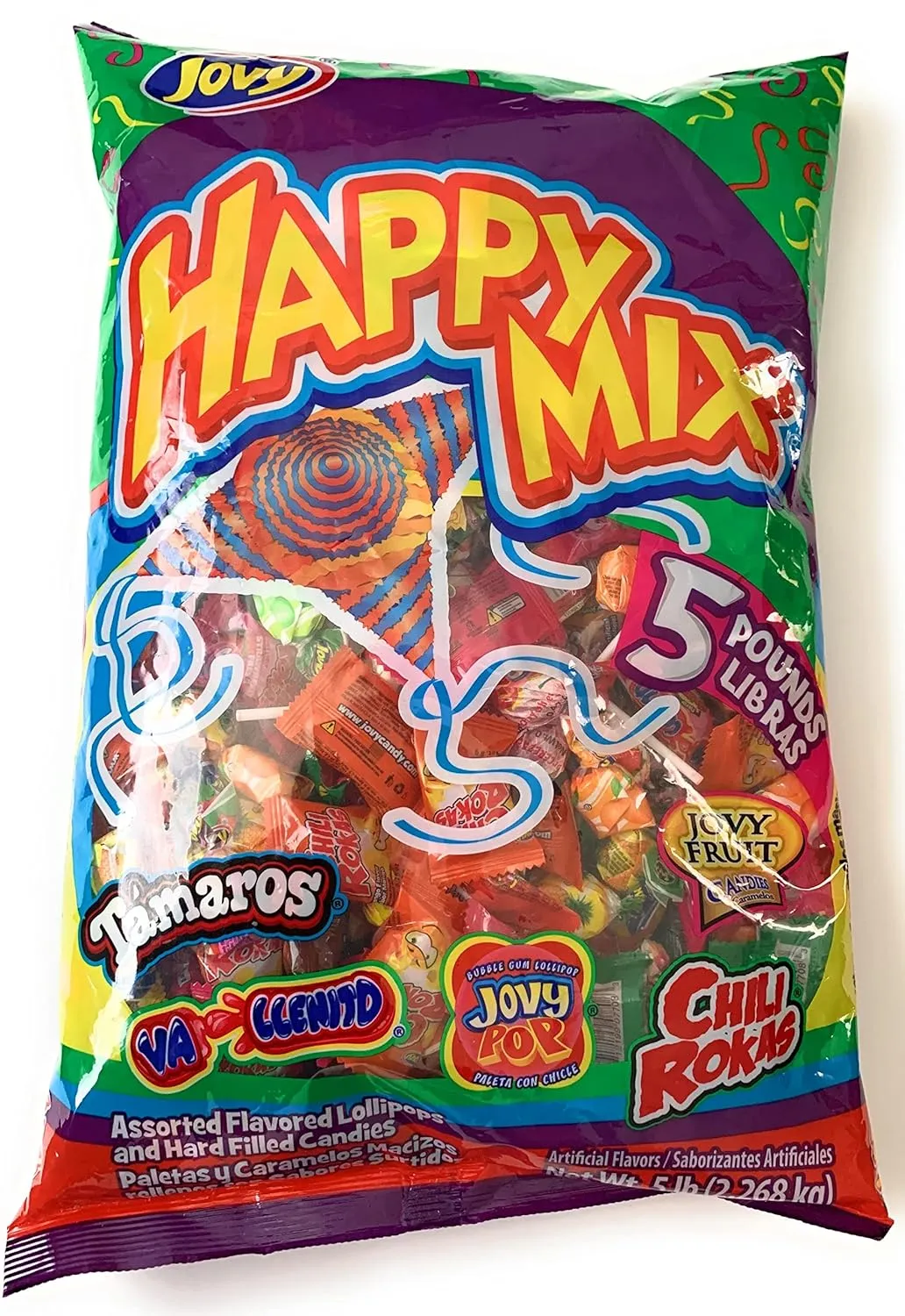 Jovy Happy Mix Assorted Flavored Candies | 5lb Bag | Mexican Candy