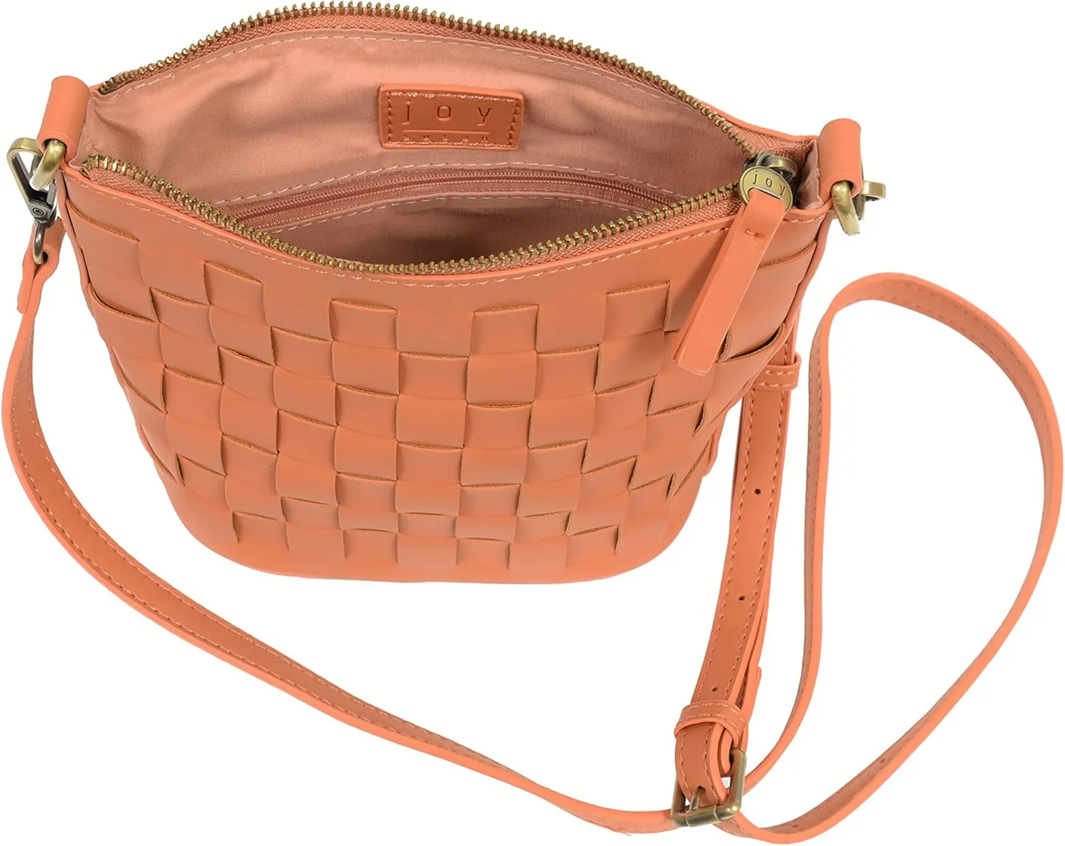 Joy Susan Maci Woven Crossbody: Vegan Bag