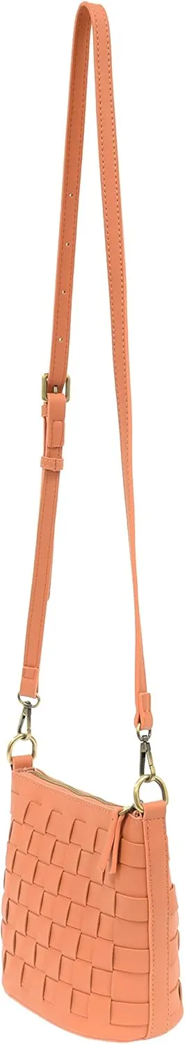 Joy Susan Maci Woven Crossbody: Vegan Bag