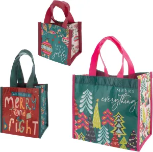Karma Gifts, Holiday Recycled Gift Bags, Set of 3, Merry Everything