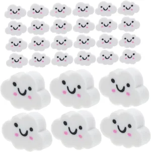 KICHOUSE 50Pcs Cute Cloud Shaped Mini Erasers Portable Sketching Erasers for Fun School Supplies Goodie Bag Fillers for Drawing and Writing Activities