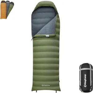 KingCamp Sleeping-Bags Down Sleeping Bag for Adults, Recycled 700 FP Cold Weather 3-4 Season Sleeping Bag