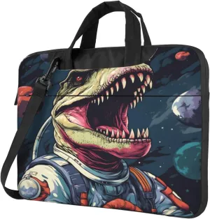 Laptop Bag Space Dinosaur Planets Pattern Laptop Tote Bag Women Men Laptop Sleeve Case Lightweight Computer Bag