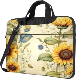 Laptop Bag Vantage Sunflower Old Newspaper Laptop Tote Bag Women Men Laptop Sleeve Case Lightweight Computer Bag