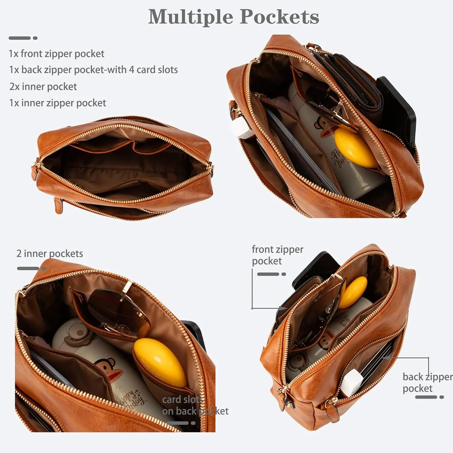 Leather Crossbody Purses for Women,Small Cross Body Bag Wide Adjustable Strap Shoulder Handbag with Credit Card Slots