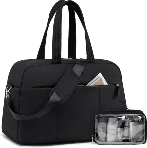 LOVEVOOK Travel Duffel Bag, Gym Bag for Women with Shoe Compartment, Carry on Weekender Bags with Wet Pocket for Women,Water Resistant Puffer Bag Workout Bag for Sports Gym