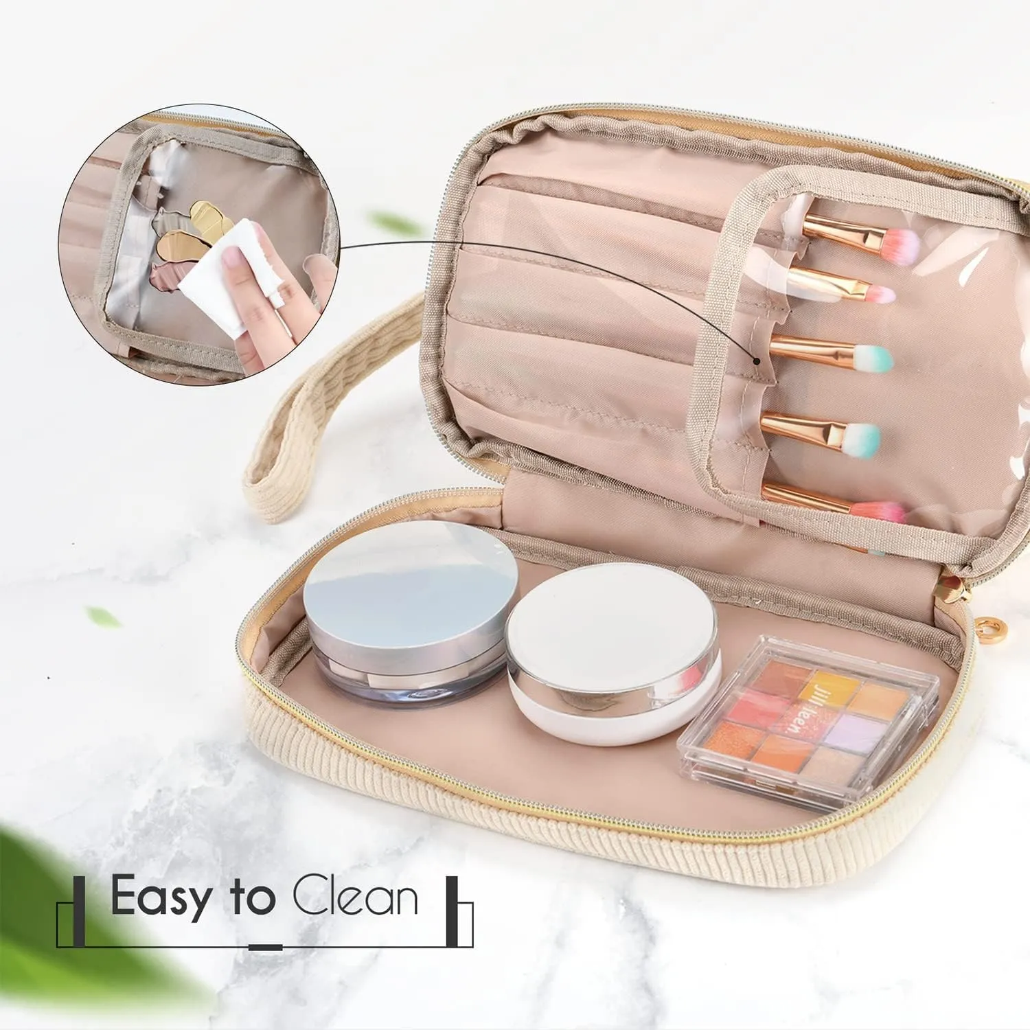 Makeup Bag for Girls Gift, Personalized Graduation Gifts Initial Women Makeup Bag for Travel, Teacher Appreciation Gifts Preppy Make up Bag Cosmetic Bag 18th Birthday Gifts for Teen Girl Trendy - E