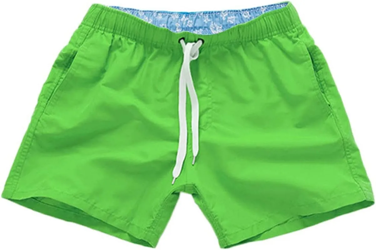 Mens Board Shorts Plain Beach Dry Men's Pants Pants Workout Shorts Quarter Loose Men's Swimwear Hawaii Beach Shorts
