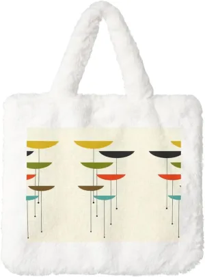 Mid Century Modern Prints Printing Soft Plush Handbag For Womens Tote Bag For Women,Women Satchel Bags Wallet Purse For Gifts