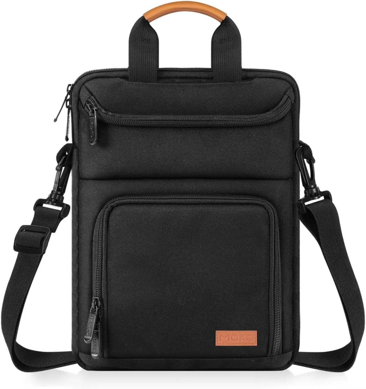MoKo 9-11 Inch Tablet Sleeve Bag Carrying Case Fits New iPad Air/iPad Pro 11 inch 2024, iPad Air 5 10.9, iPad 10th 10.9, iPad 9/8th 10.2, Tab S8/S9 11, with Shoulder Strap, Handle and Pockets, Black