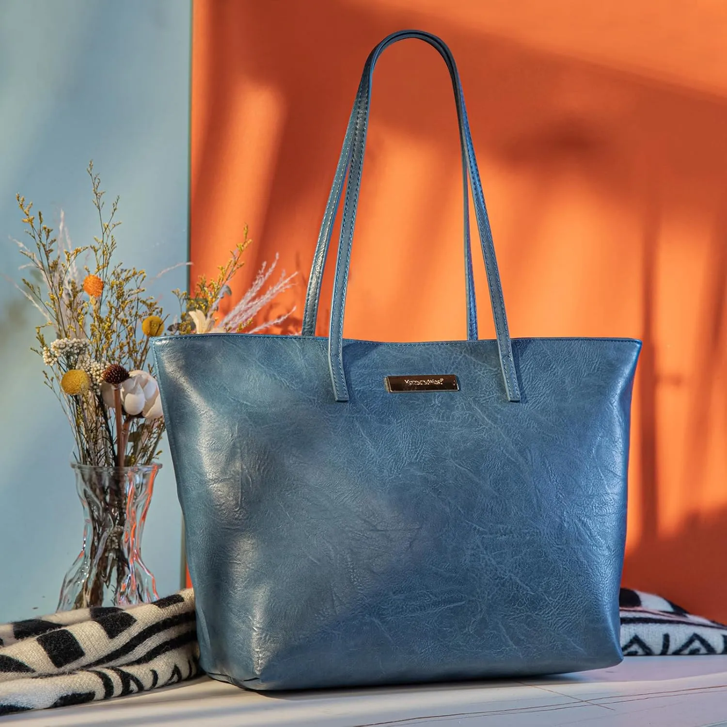 Montana West Tote Bags for Women Shoulder Handbag Casual Work Satchel Purses with Zipper