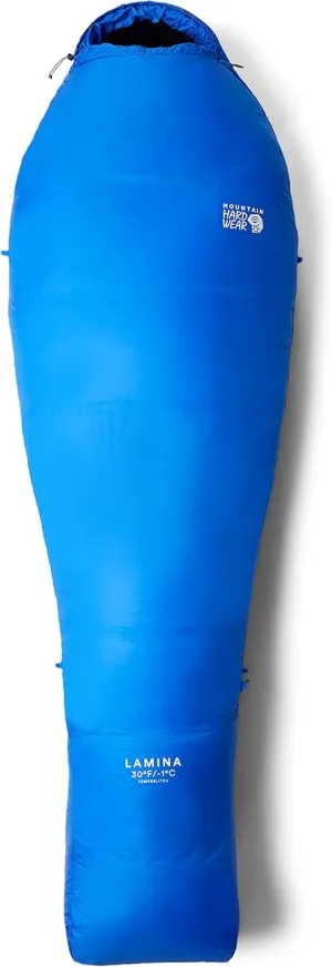 Mountain Hardwear Unisex Lamina 30F/-1C Long, Bright Island Blue, Left-Hand Zipper