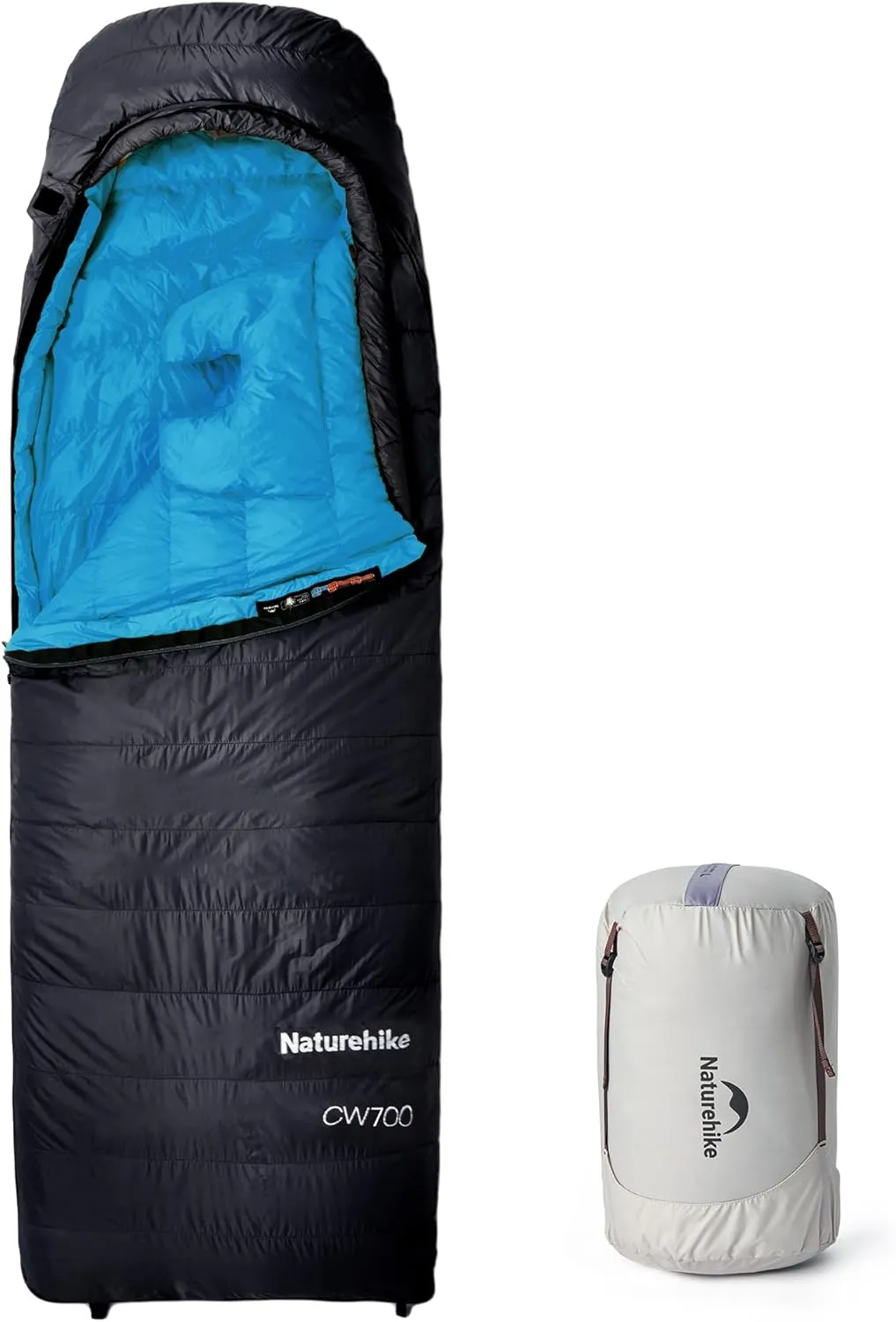 Naturehike 0 Degree Ultralight Down Sleeping Bag for Adults, 650FP Backpacking Cold Weather Sleeping Bag with RDS Down, 28.9℉ Sleeping Bags for Camping, Hiking, 2025 Model CW700