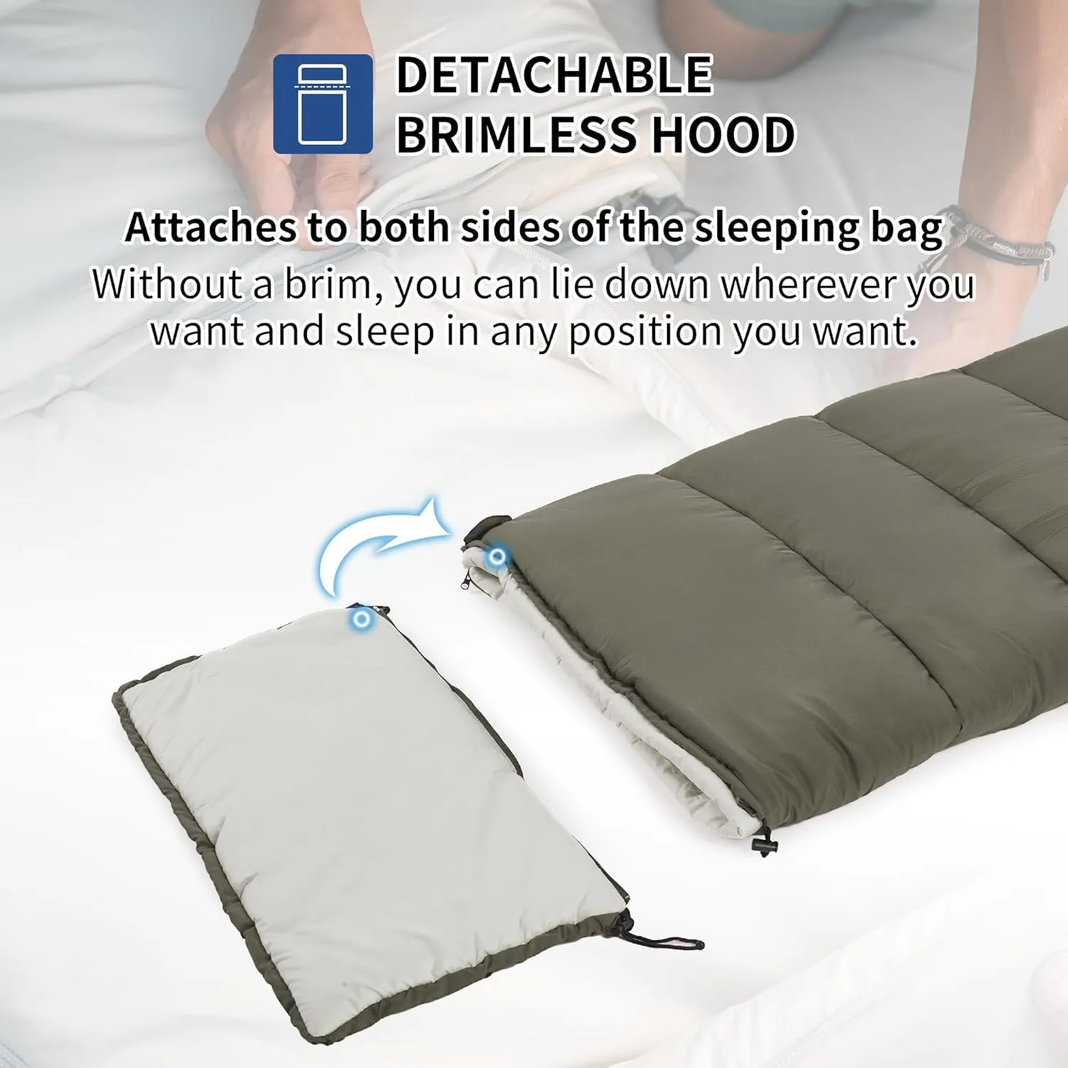 Naturehike 36-54℉ Camping Sleeping Bag for Adults, Spliceable Double Sleeping Bag 3 Seasons, Lightweight Waterproof Sleep Bags for Cold&Warm Weather
