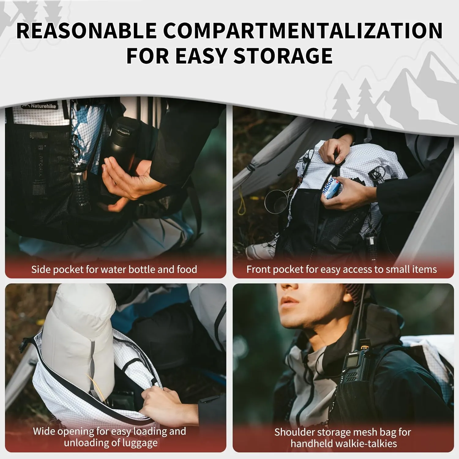 Naturehike Hiking Backpack, 30 5L Travel Backpack with Macromolecule Fabric, Hiking Daypack with AIR Backpack System for Women Men
