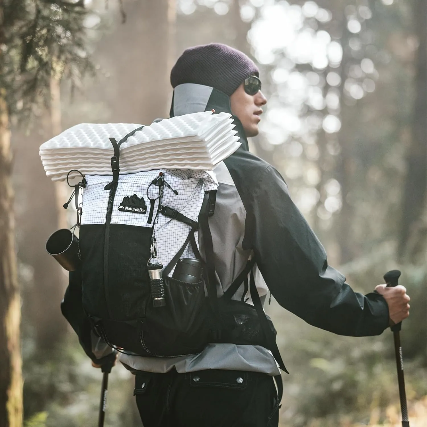 Naturehike Hiking Backpack, 30 5L Travel Backpack with Macromolecule Fabric, Hiking Daypack with AIR Backpack System for Women Men