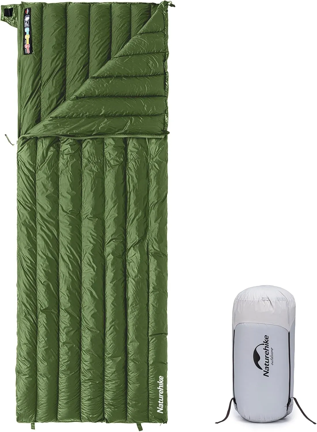 Naturehike Ultralight Backpacking Down Sleeping Bag for Adults, 650 Fill Power Sleeping Bag 20oz for 42-52℉, Compact Lightweight Sleeping Bags for Hiking Camping 3 Seasons