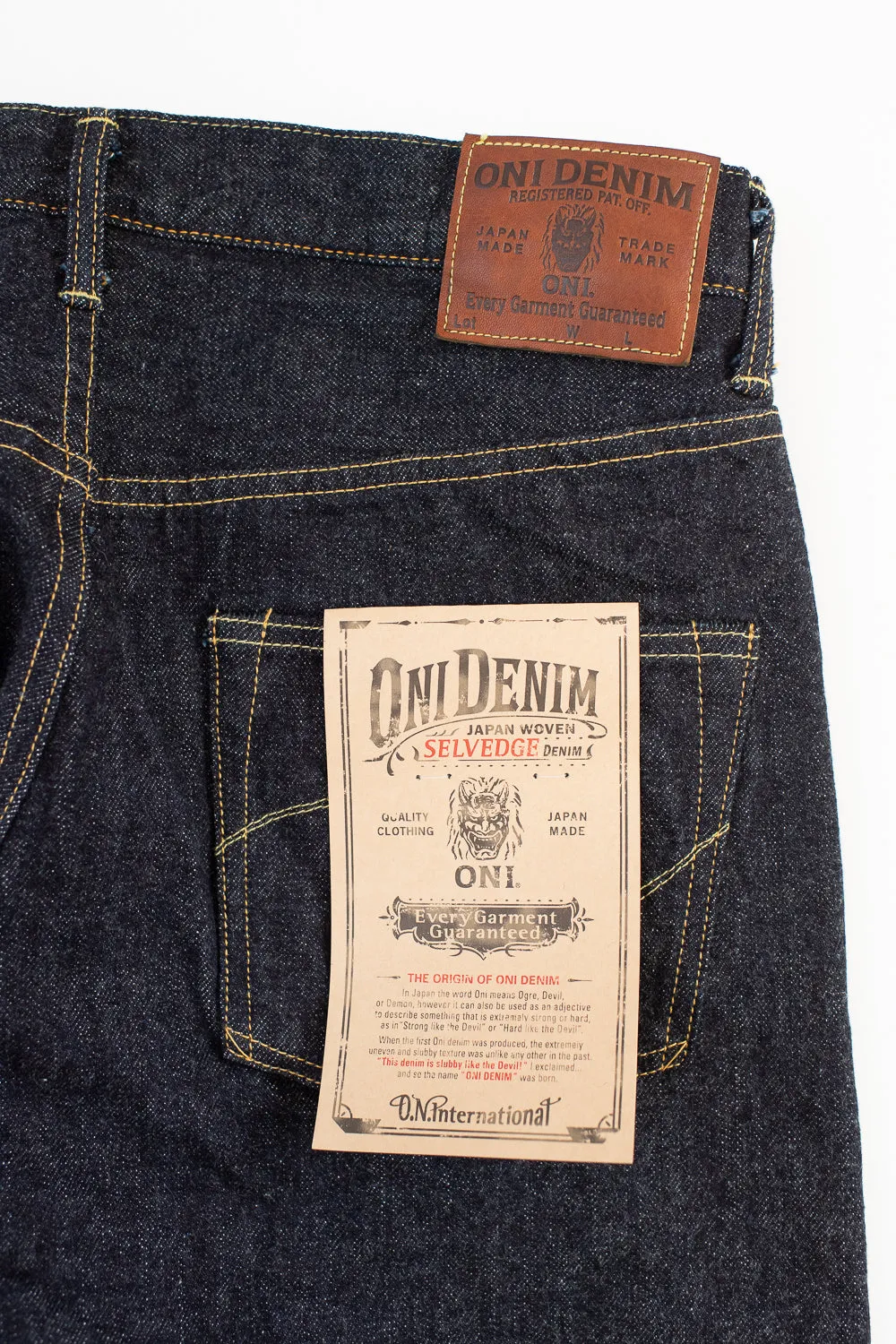 ONI-266 - 15oz "Low Tension" Selvedge Denim - Relax Straight Fit