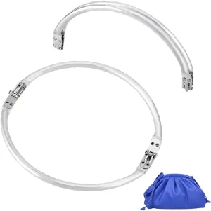 PH PandaHall 2pcs Purse Frame Kiss Lock Clasp Bag Frame,9.4inch U-Shaped Aluminum Kiss Clasp Internal Tubular Frame Replacements for Purse Handle Bag Making Sewing Clutch Crafts