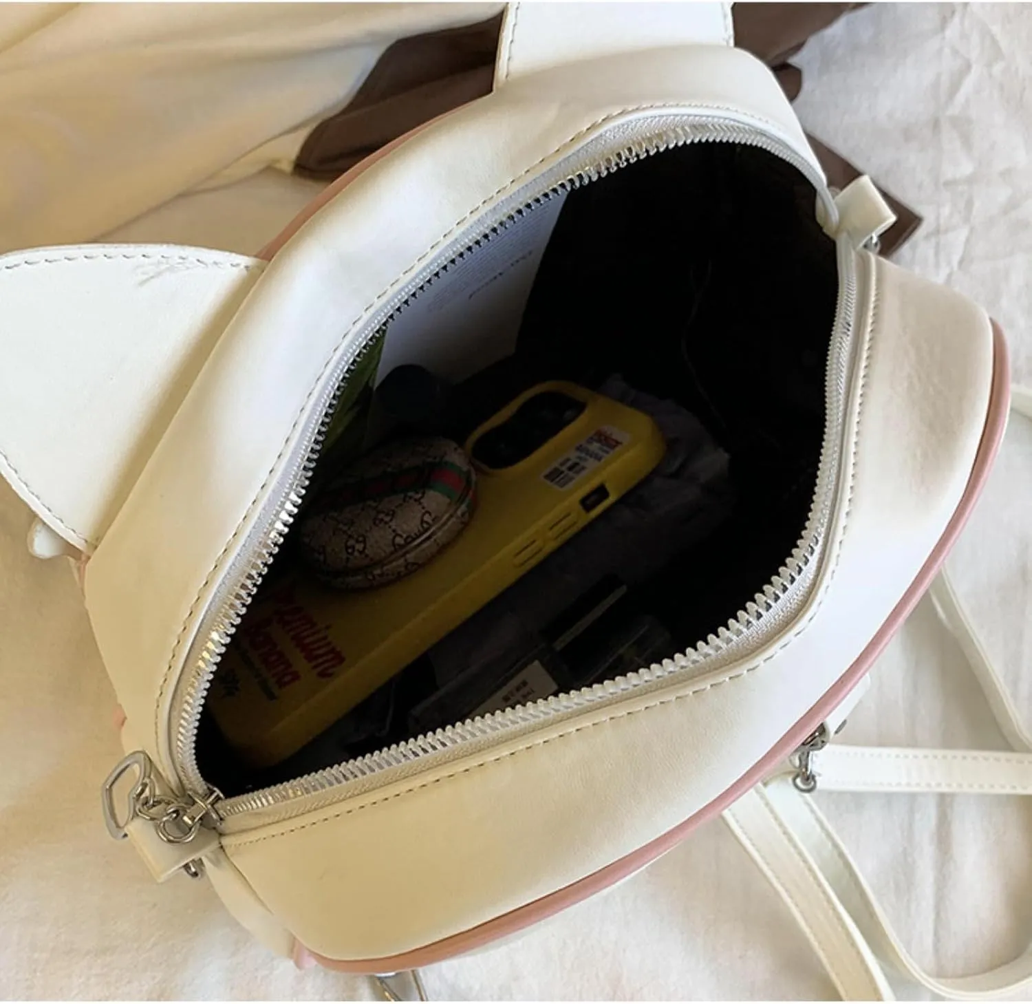 Pokn Cute Cat Ita Bag Pin Display Backpack Y2K Bag Y2k Aesthetic Single Shoulder Crossbody Anime Purse