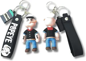Popeye Keychain, Kids Keychain, Keychain for gift, Bag Pendant, car decoration, Various
