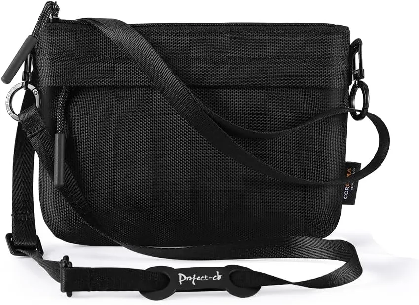 project-cb Crossbody Bag, Cordura Fabric Waterproof Travel Purse, Phone Bag, Small Crossbody Bags for Women & Men