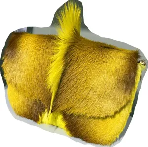 PUB4 Luxury Furry Fur Messenger Bag With Real Goat Fur For Women Fluffy Square Bags Sheep Fur Handbag Crossbody Long Strap Clutch (One Size, Rice white)
