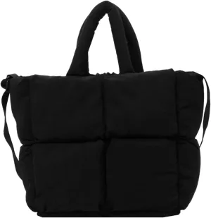 Puffer Tote Bag, Puffy Purse Crossbody Puffer Bags for Women Lightweight Down Cotton Padded Quilted Tote Bag