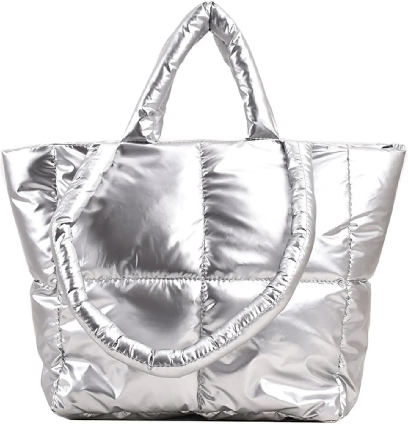 Puffy Tote Bag Padded Puffy Tote Lattice Handbags for Women Large Puffer Tote Bag Shoulder Bag Puffer Luxury Bags