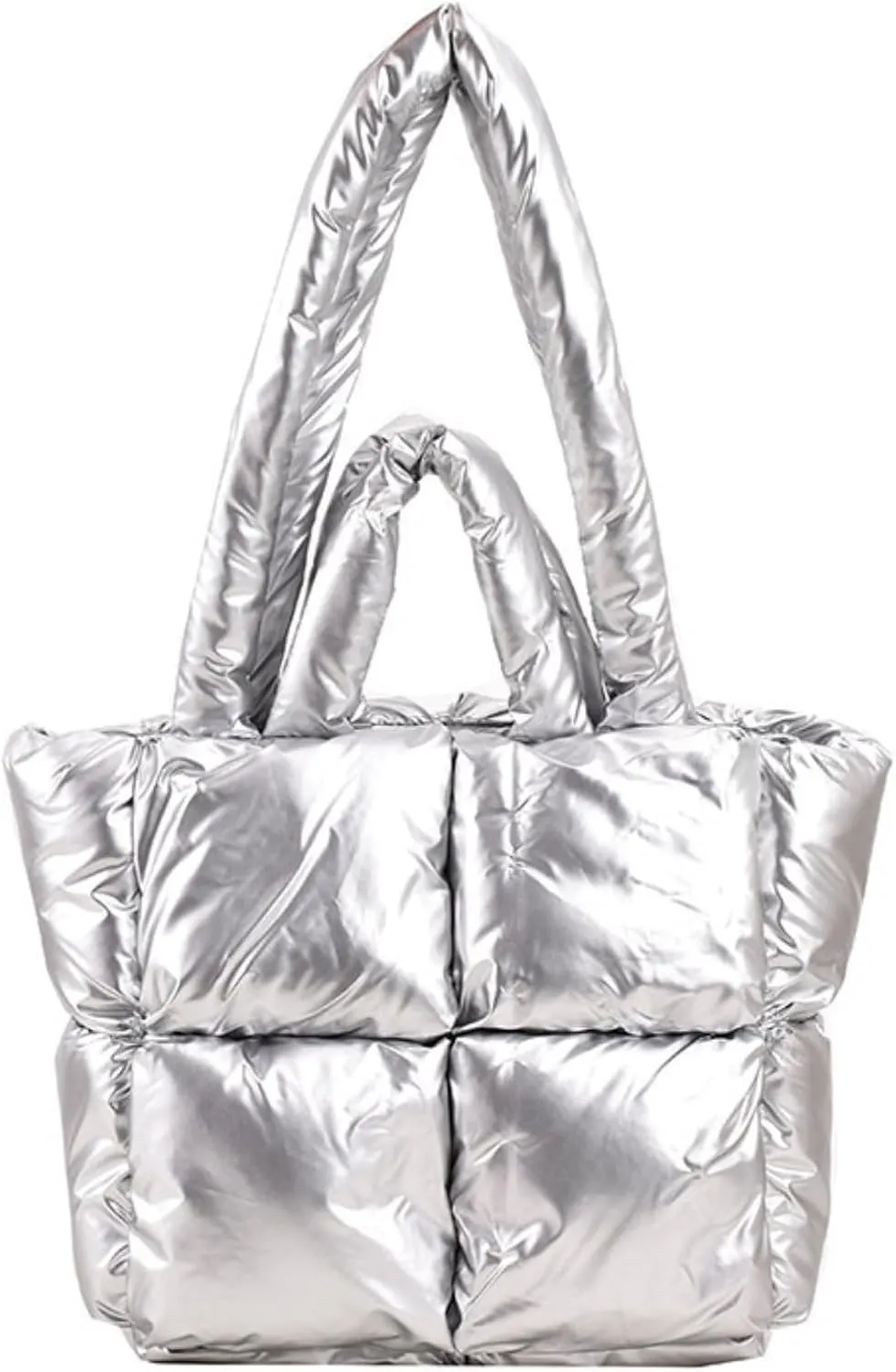 Puffy Tote Bag Padded Puffy Tote Lattice Handbags Large Puffer Tote Bag for Women Shoulder Bag Puffer Luxury Bags