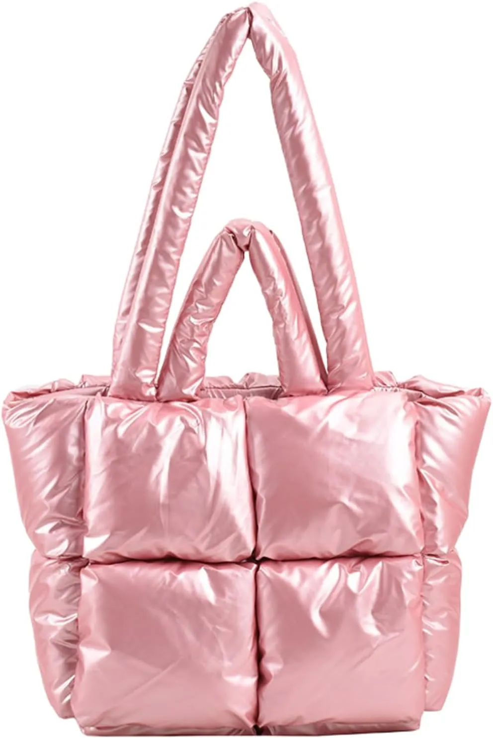 Puffy Tote Bag Padded Puffy Tote Lattice Handbags Large Puffer Tote Bag for Women Shoulder Bag Puffer Luxury Bags