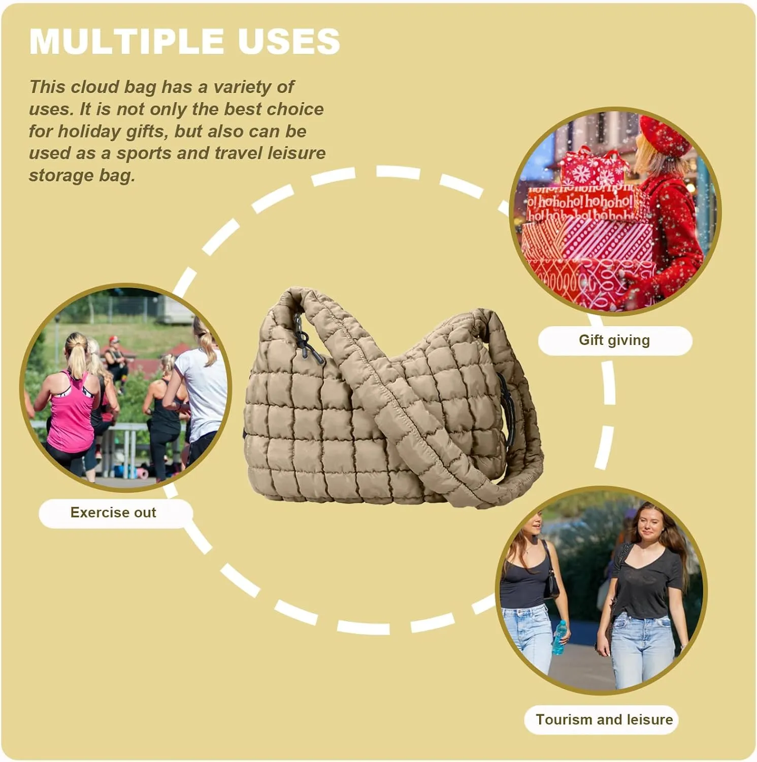 puffy tote bag quilted bag for women ysl bags travel cloud bag women puffer hobo trendy tote bag Purse