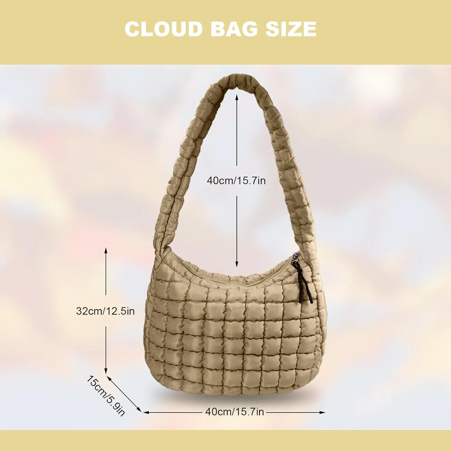 puffy tote bag quilted bag for women ysl bags travel cloud bag women puffer hobo trendy tote bag Purse