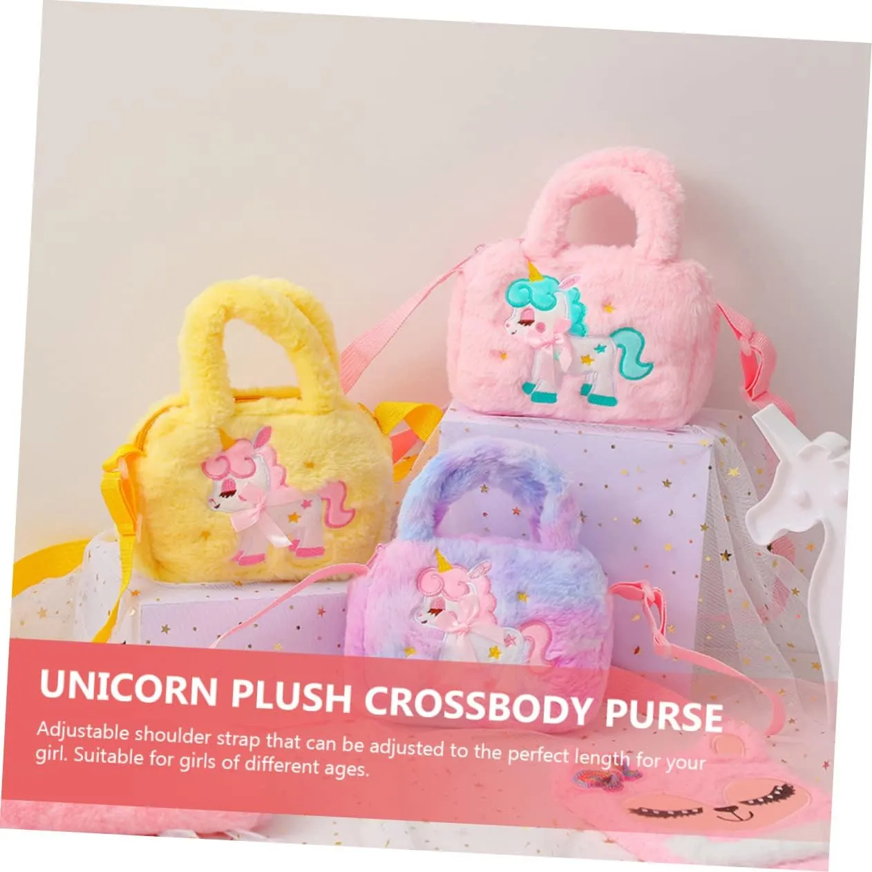 Purse Dye Travel Women Plush Fluffy Shoulder Pink Cosmetic Handbag Baby Bag Girl D Pattern Organize
