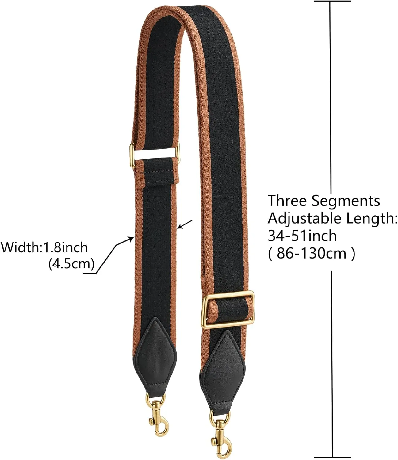 Purse Strap Replacement Crossbody Handbag Stripe Wide Adjustable