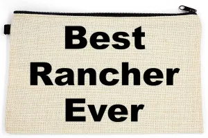 Rancher Makeup Bag, Gift For Rancher, Best Rancher Ever, Toiletry Bag, Birthday Gift For Her, Makeup Bag For Women, Christmas Gift Bag