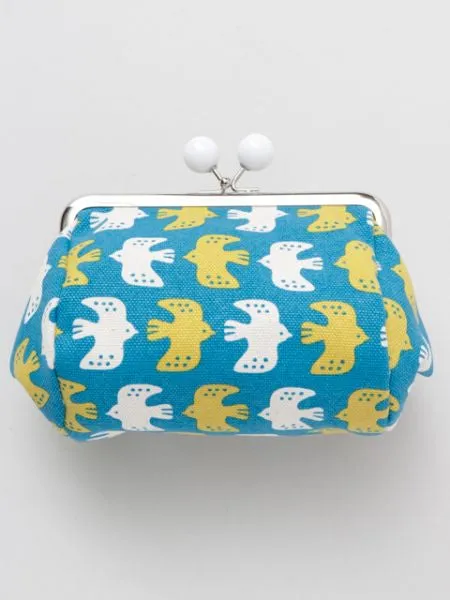 Retro Eastern Europe Motif GAMAGUCHI Clasp Pouch