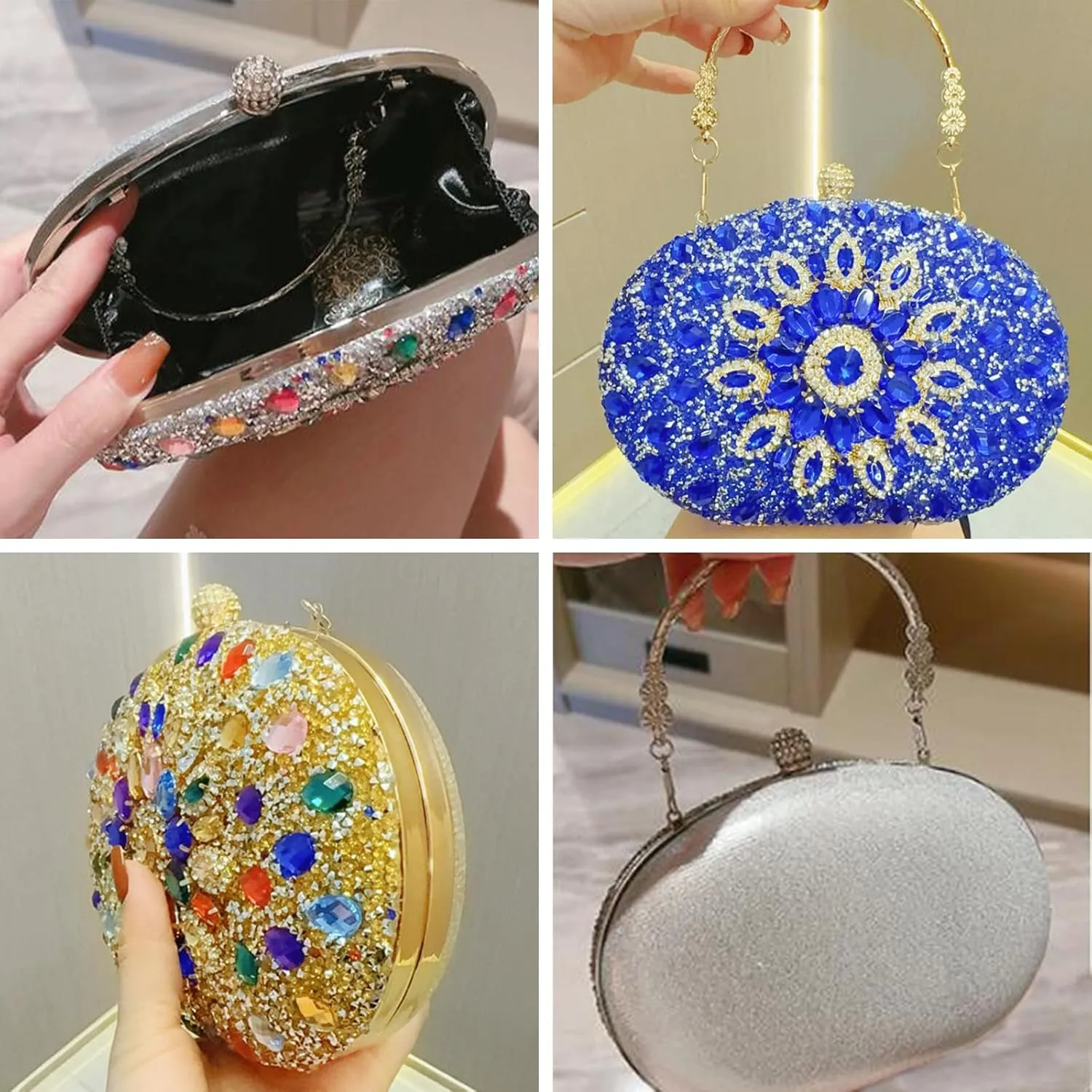 Rhinestone shell bag female evening dress banquet hand bag,hand evening bag