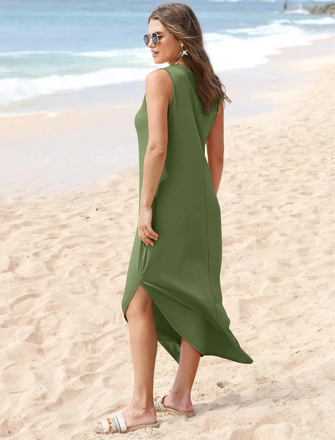 SAMPEEL Summer Dresses Maxi Dress Vacation Beach Sundresses 2025 with Pockets