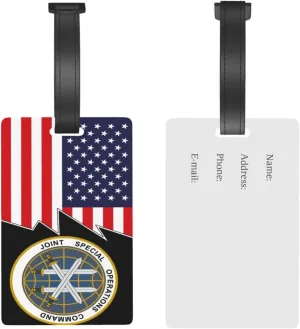 Seal of The Joint Special Operations Command (JSOC) and America Luggage Tags for Suitcases Travel Tags ID Labels for Women Men Travel Bag Luggage Accessories
