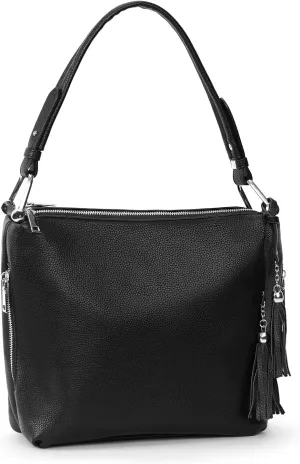 Shoulder Bag for Women, Black Toto Bags with Zipper Closure (#Black)