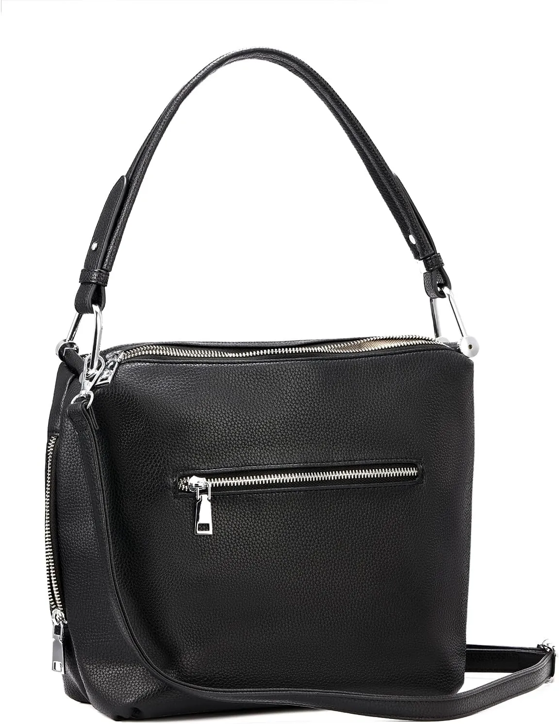 Shoulder Bag for Women, Black Toto Bags with Zipper Closure (#Black)