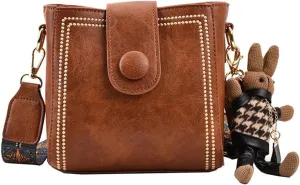 Small Bags for Women, Vintage Fashion Bag with Adjustable Wider Shoulder Strap, Vintage Retro Small Water Bucket Bag