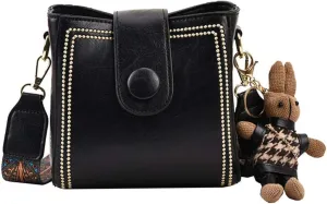 Small Bags for Women, Vintage Fashion Bag with Adjustable Wider Shoulder Strap, Vintage Retro Small Water Bucket Bag