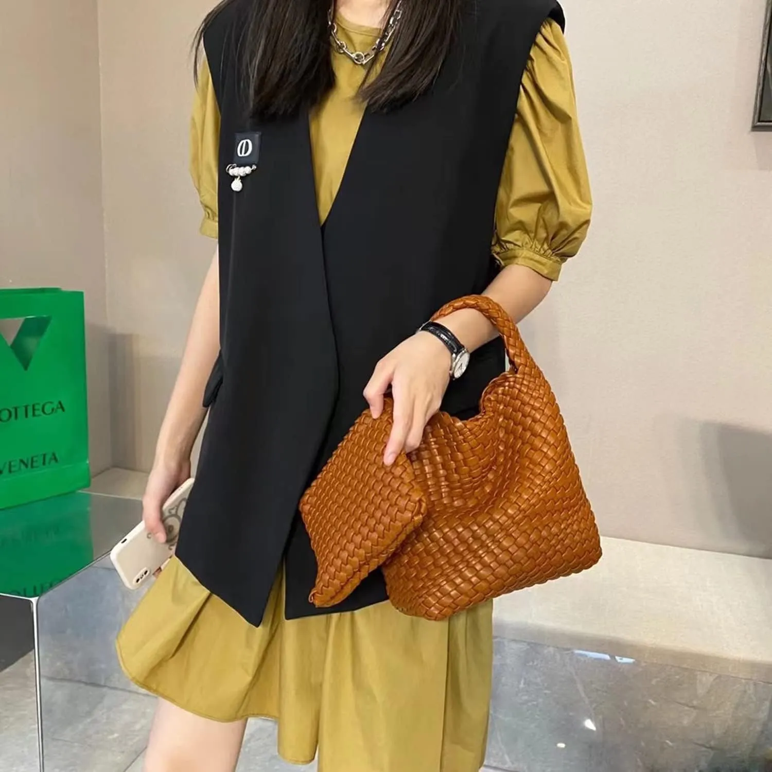Small Woven Bags for Women Cute Hobo Tote Woven Handbag Mini Clutch Purse vegan leather Crossbody bags Shoulder Handmade Bag