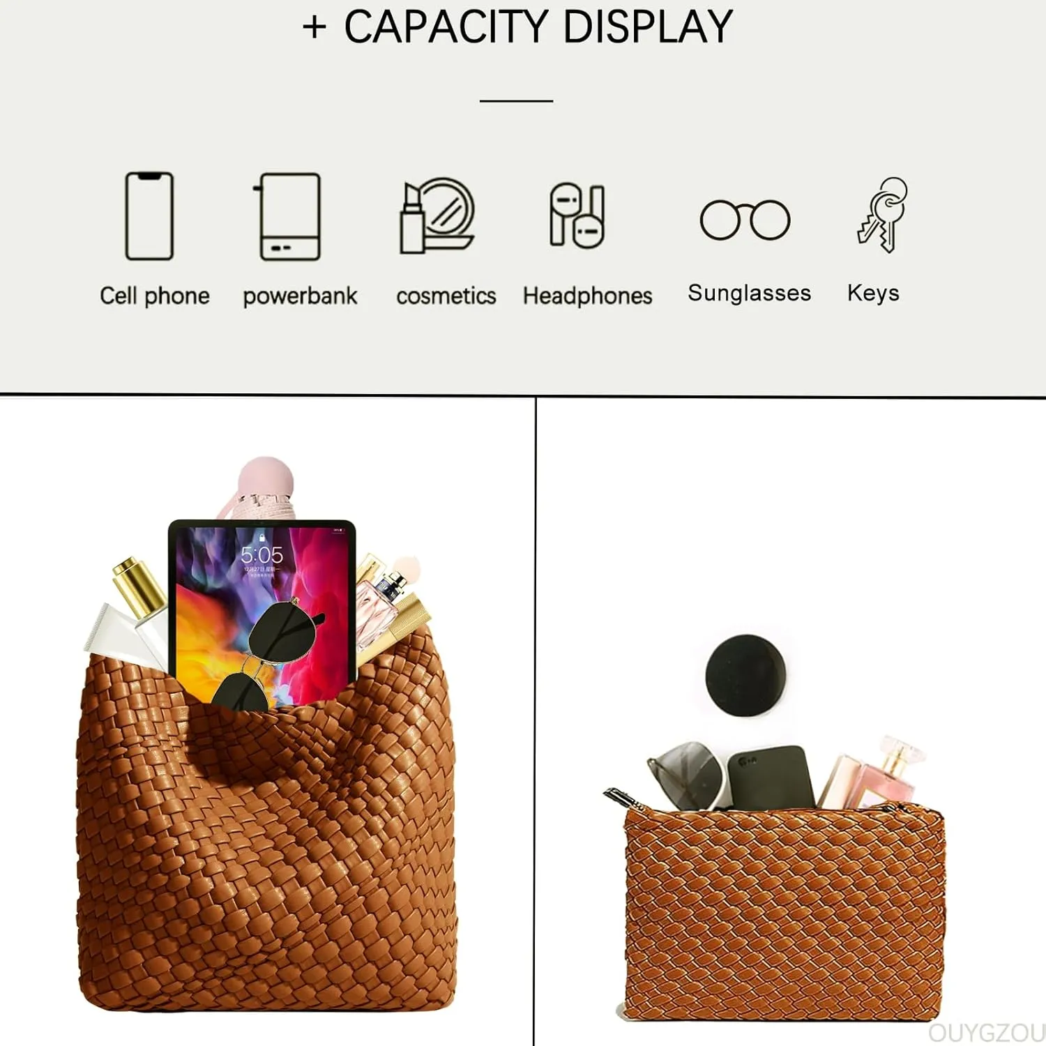 Small Woven Bags for Women Cute Hobo Tote Woven Handbag Mini Clutch Purse vegan leather Crossbody bags Shoulder Handmade Bag