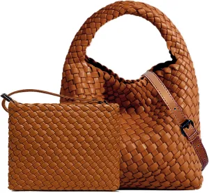 Small Woven Bags for Women Cute Hobo Tote Woven Handbag Mini Clutch Purse vegan leather Crossbody bags Shoulder Handmade Bag