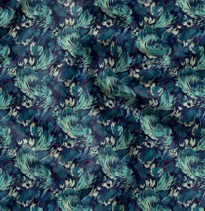 Soimoi Abstracts Print - Green, Canvas Fabric Material - 56 Inch Wide, 1 Yard, Unstitched Fabric for Upholstery, Bags, Workwear and Outdoor Gear.